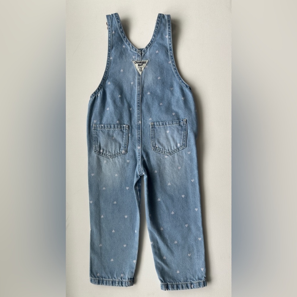 Oshkosh girl overalls blue | Size2T. - Picture 2 of 5